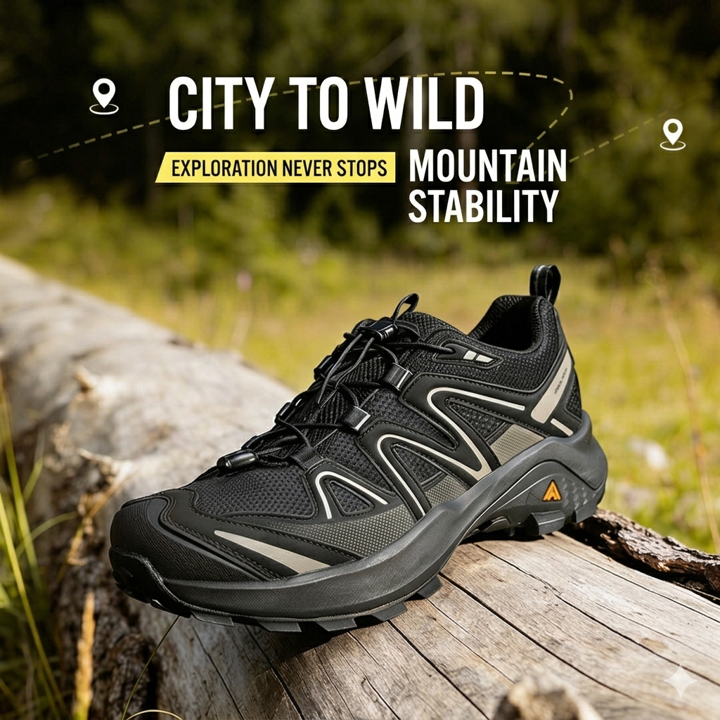 HUMTTO Women's Low-Cut Hiking Shoes Breathable & Non-Slip - Silver Grey