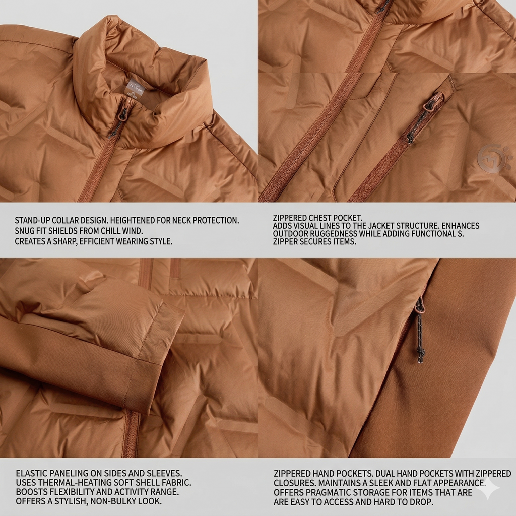 TECTOP Men’s Hiking Down Jacket – Lightweight & Warm