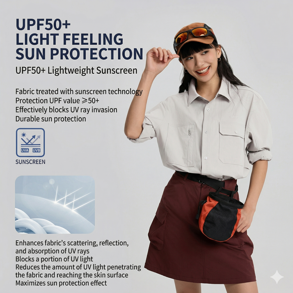 TECTOP Unisex Hiking Long-Sleeve Shirt – UV Protection & Quick-Dry