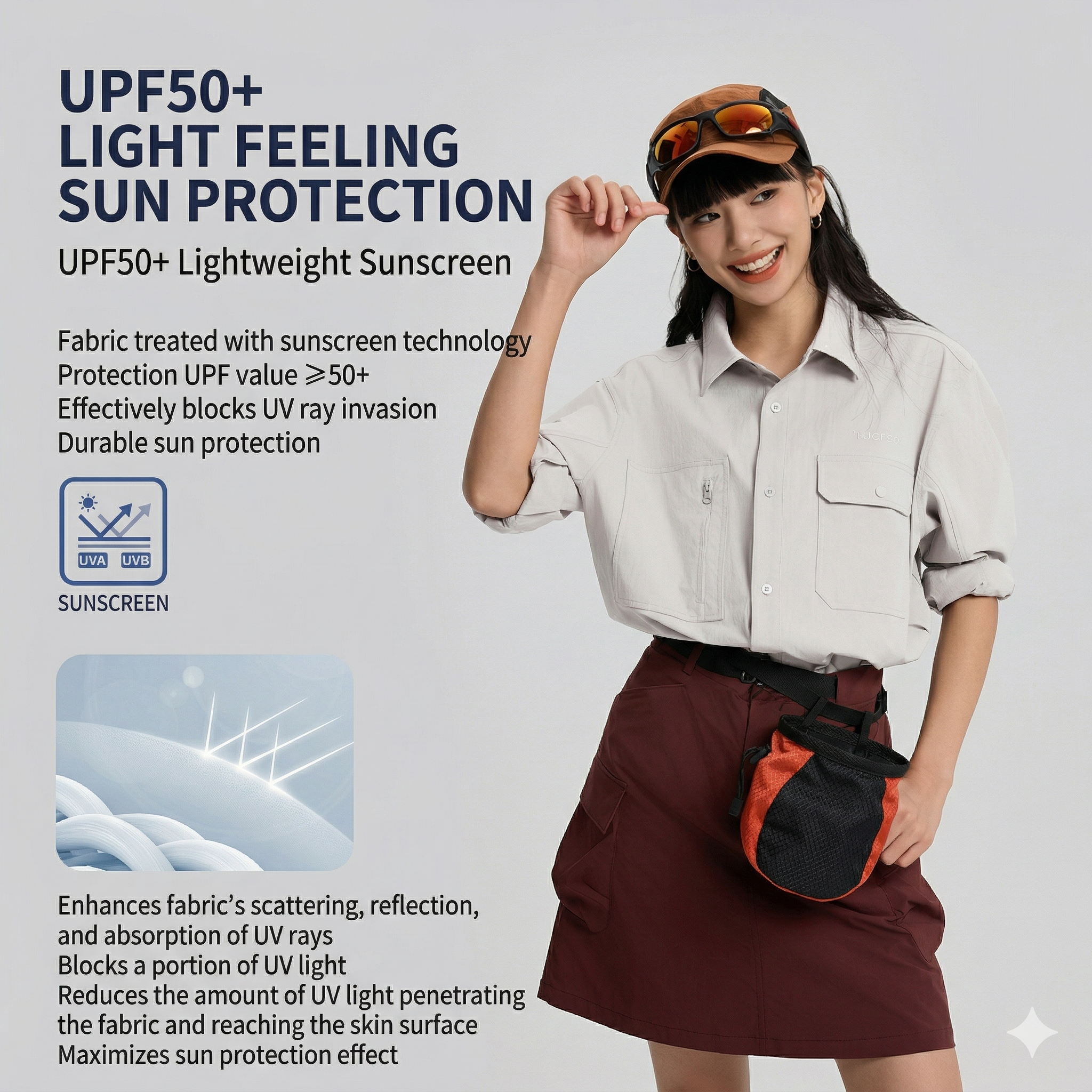 TECTOP Unisex Hiking Long-Sleeve Shirt – UV Protection & Quick-Dry