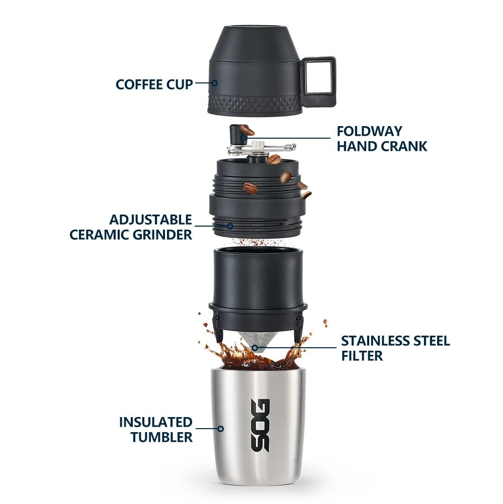 SOG Camping 3-in-1 Coffee Grinding Set
