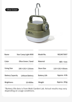 MOBI GARDEN Star Camp Solar Lantern – 400 Lumens