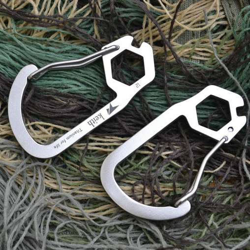 KEITH TITANIUM Carabiner with 12 Hex Bolt Tool Ti1153