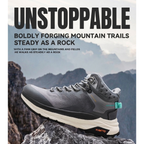 HUMTTO Men’s Mid-Cut Hiking Shoes Waterproof & Durable – Black Grey
