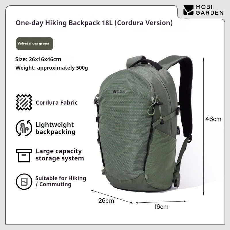 MOBI GARDEN One-Day 18L Hiking Backpack – Cordura Edition