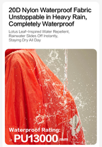MOBI GARDEN Ultralight Poncho Raincoat