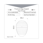 KEITH TITANIUM Egg-Shaped Tea Infuser Ti3920