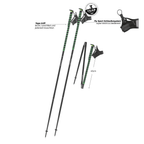 KOMPERDELL FXP Composite Trail Folding Trekking Pole - Green