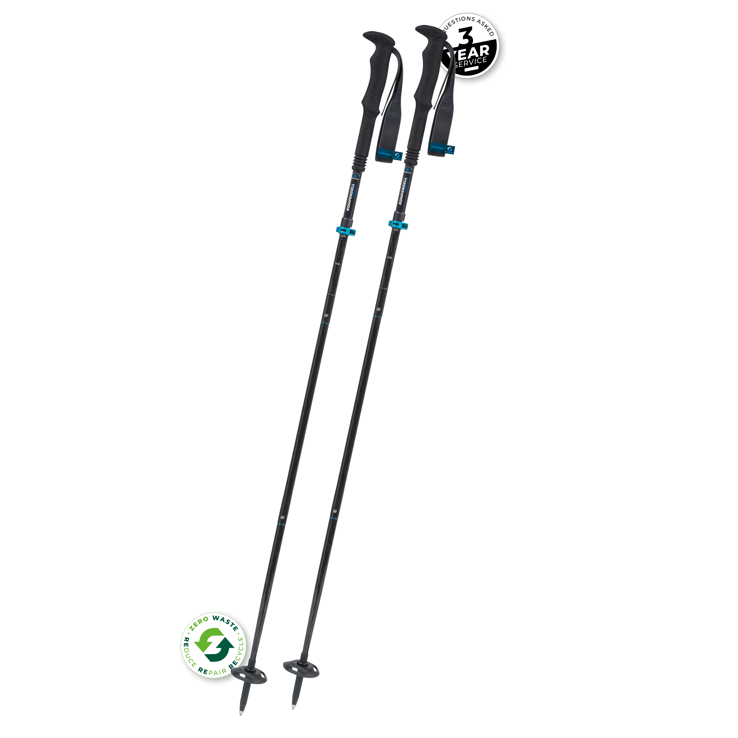 KOMPERDELL FX Lite Carbon Approach Vario Compact Folding Trekking Pole