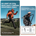 MOBI GARDEN ZT Pole 120 – Ultralight Folding Aluminium Trekking Pole (35-120cm)