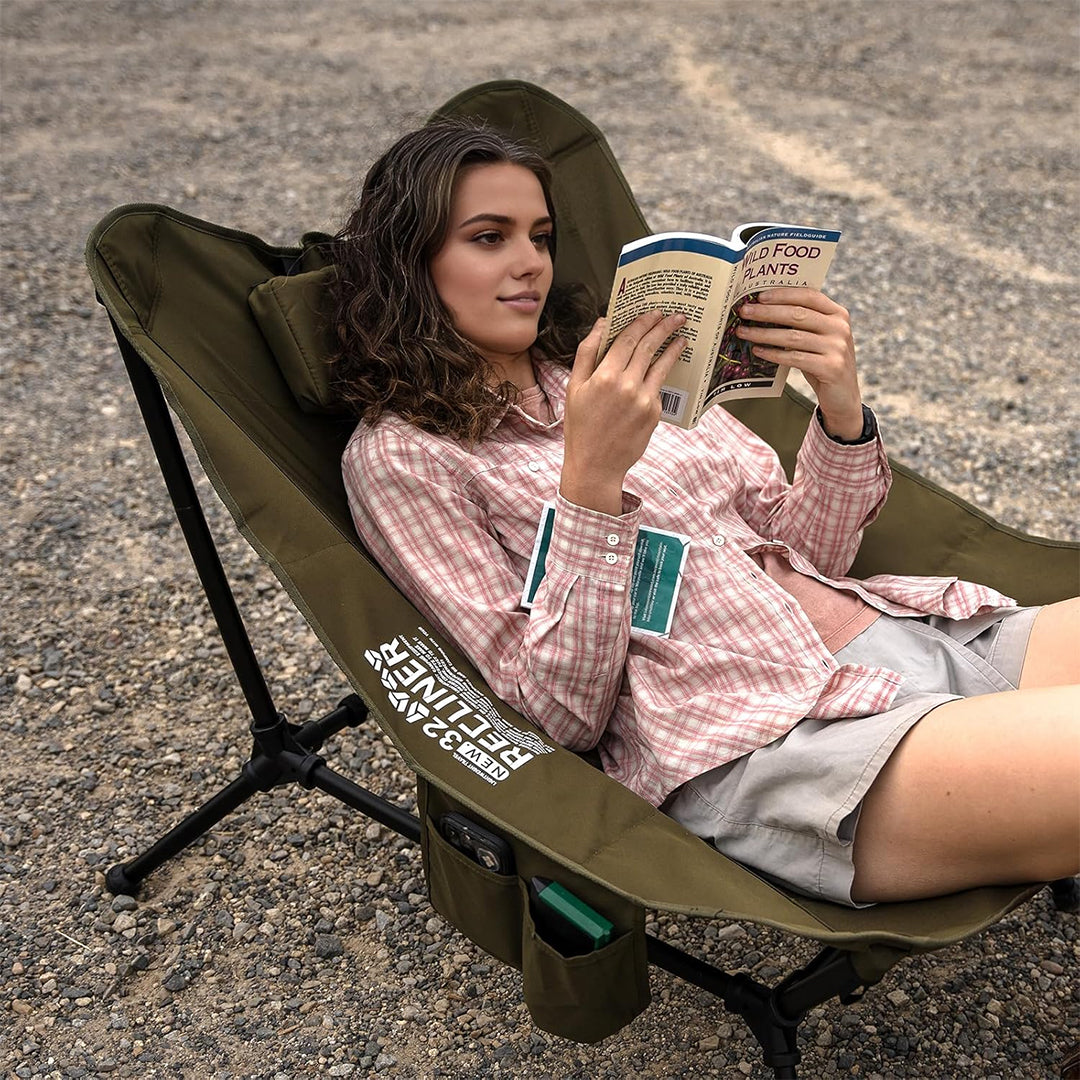 DEFTHIKE Lie Down Foldable Moon Chair