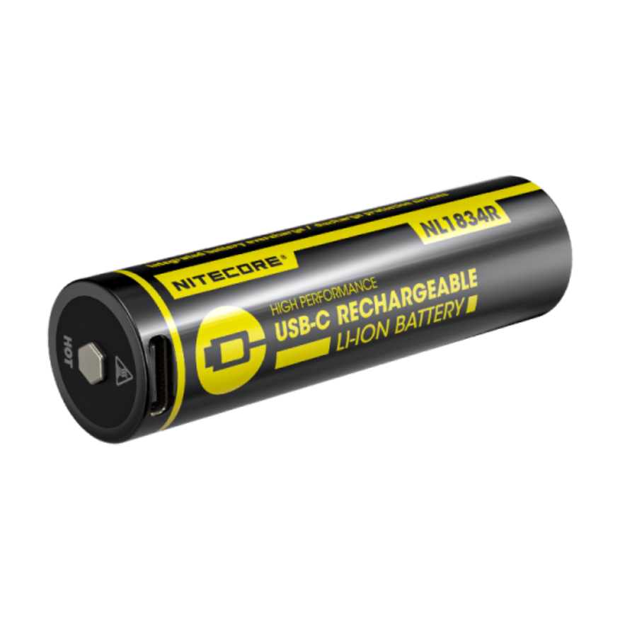 NITECORE NL1834R 18650 3400mAh USB-C Rechargeable Li-on Battery