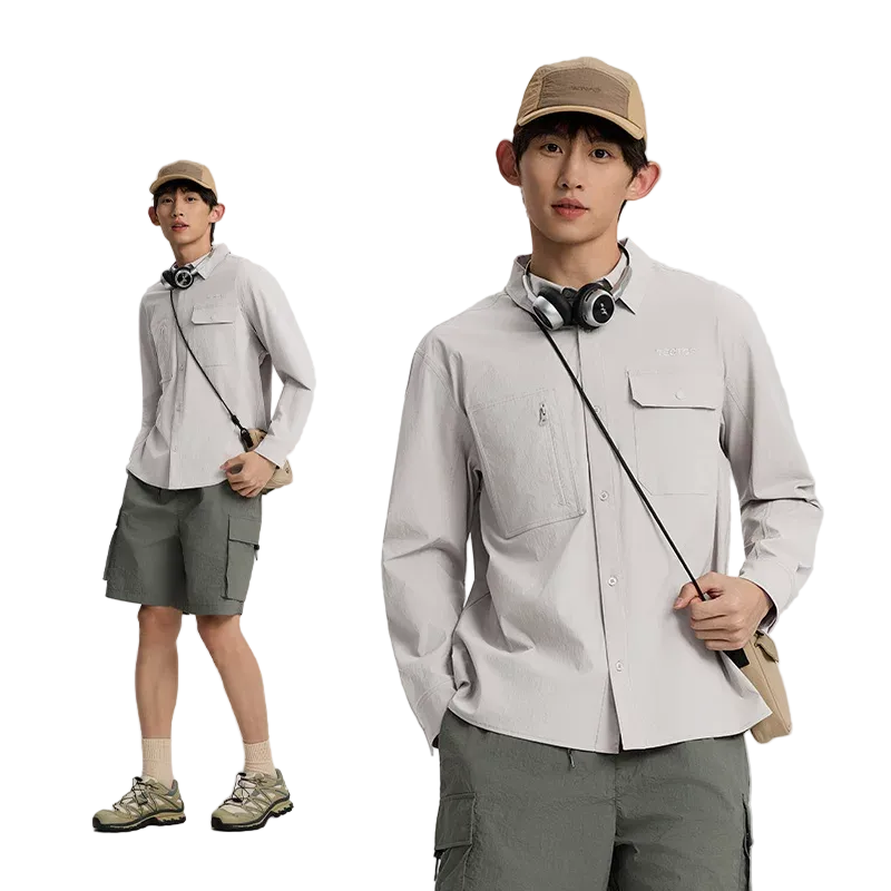 TECTOP Unisex Hiking Long-Sleeve Shirt – UV Protection & Quick-Dry