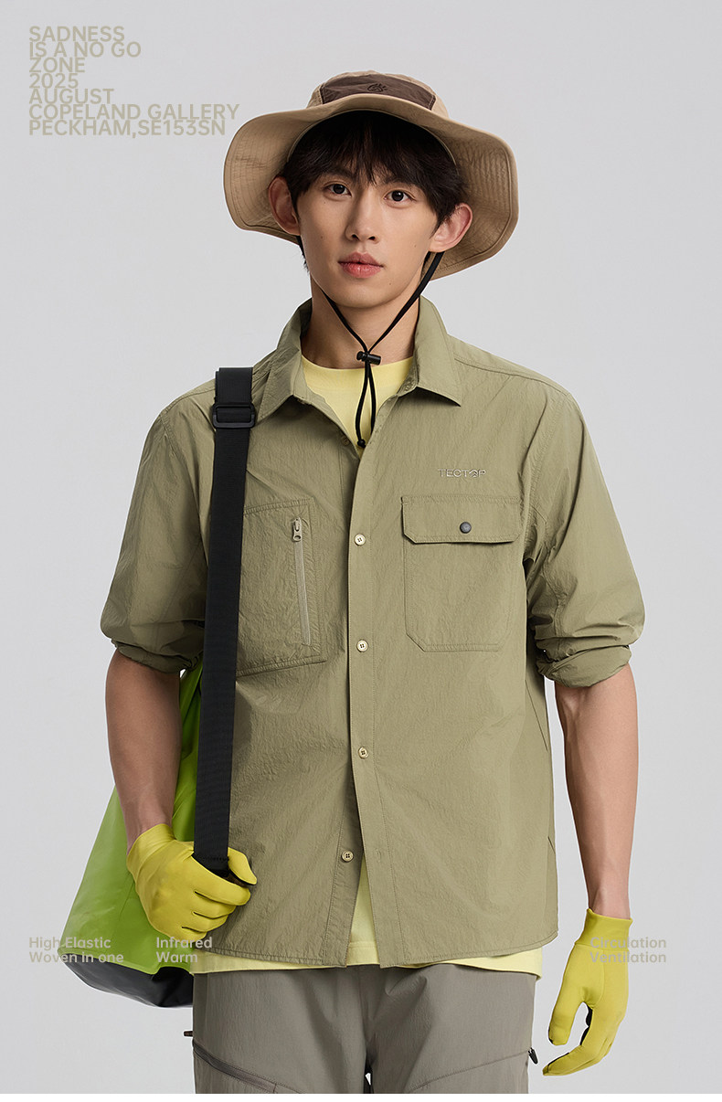 TECTOP Unisex Hiking Long-Sleeve Shirt – UV Protection & Quick-Dry