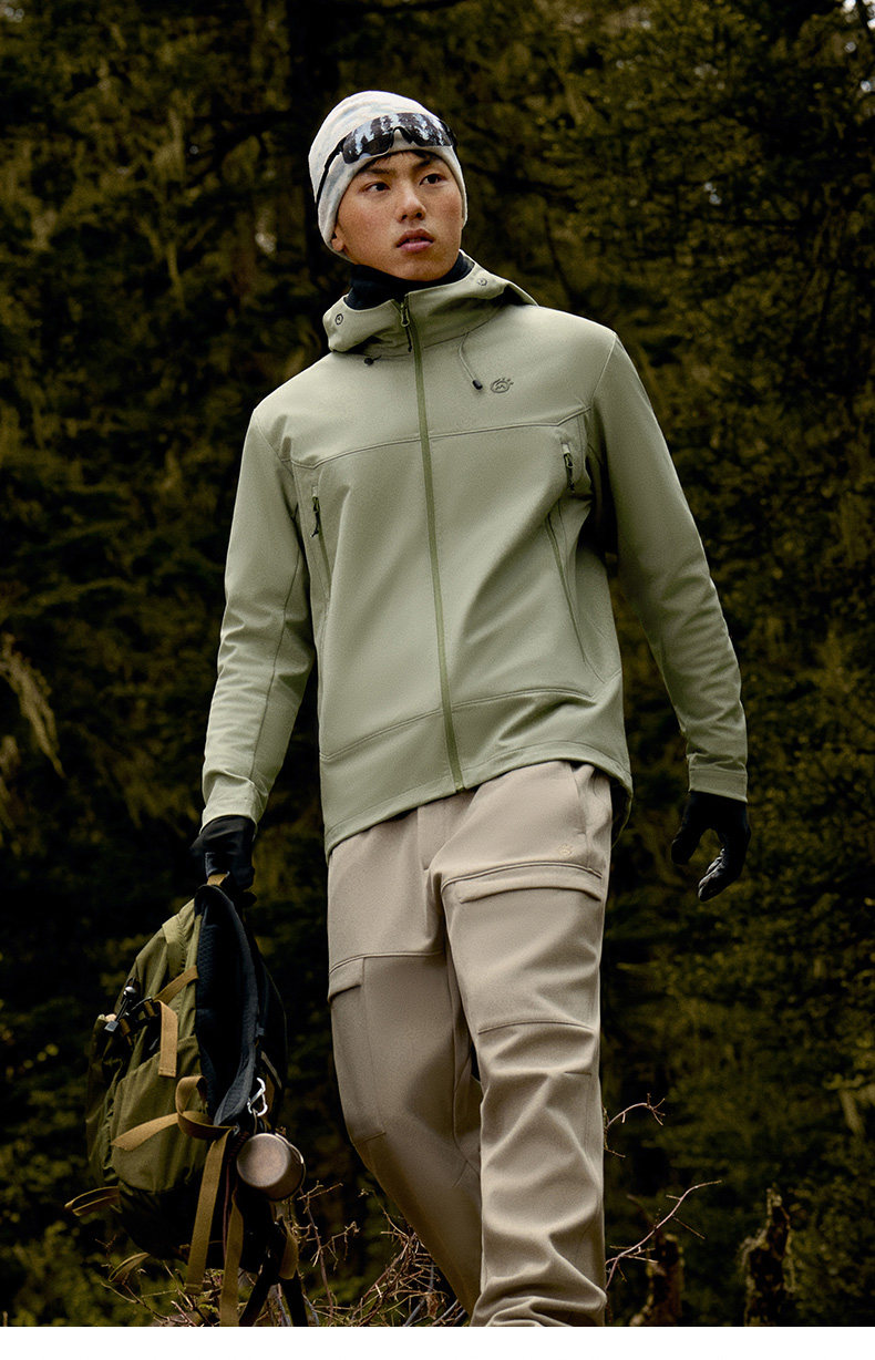 TECTOP Men’s Hiking Jacket – Softshell & Fleece Lined