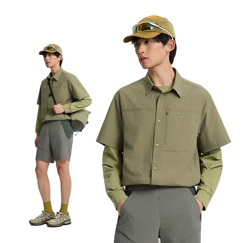 TECTOP Unisex Hiking Short-Sleeve Shirt – UV Protection & Quick-Dry