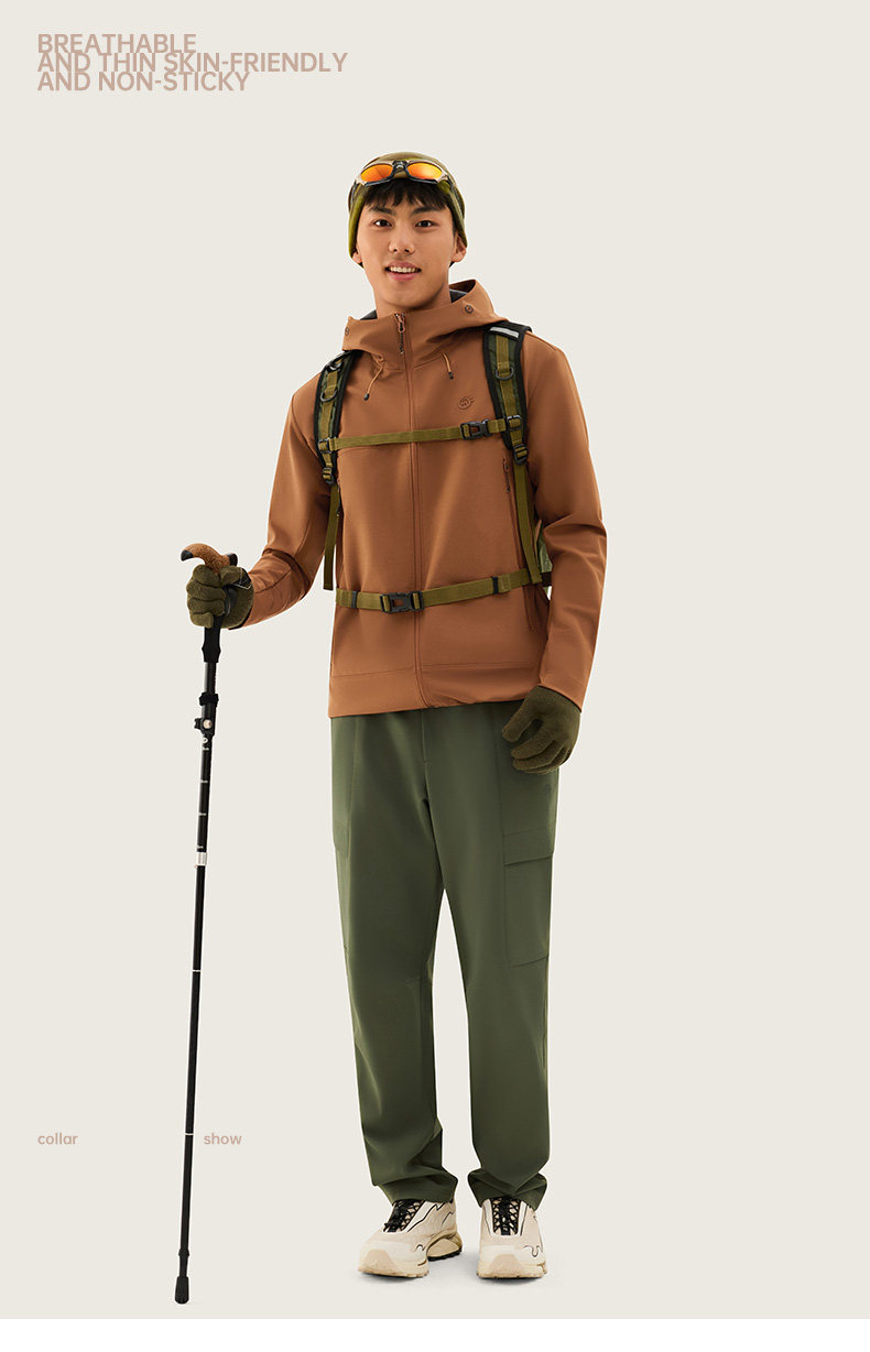 TECTOP Men’s Hiking Jacket – Softshell & Fleece Lined