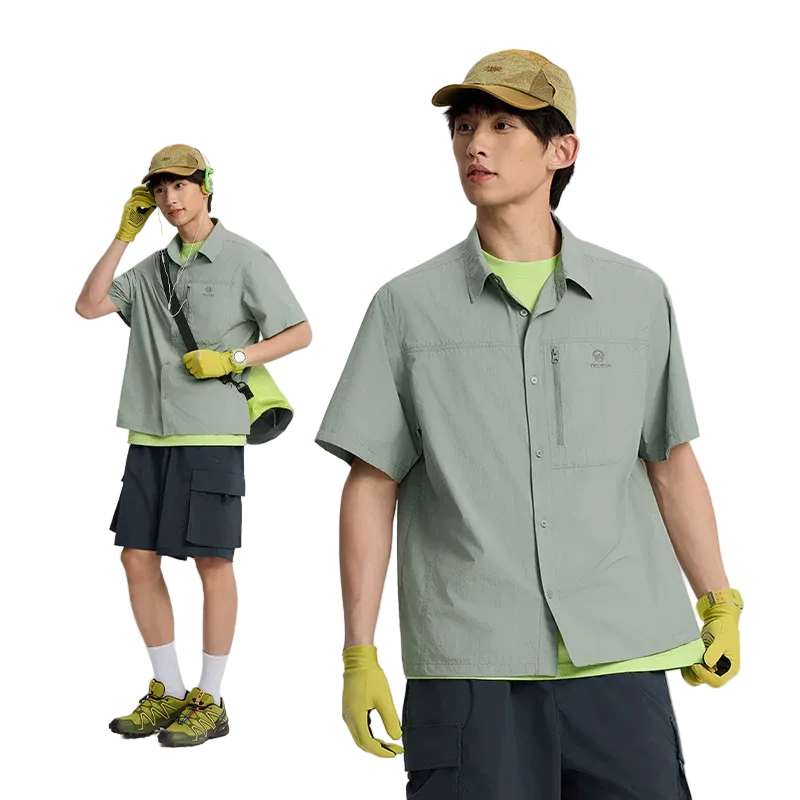 TECTOP Unisex Hiking Short-Sleeve Shirt – UV Protection & Quick-Dry