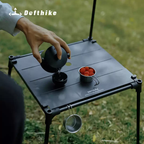 DEFTHIKE Square Camping Table with Light Pole Set