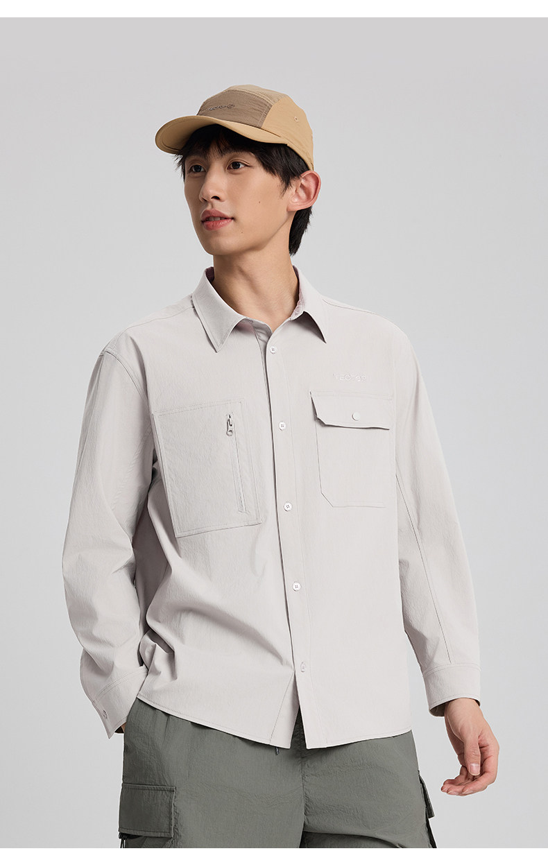 TECTOP Unisex Hiking Long-Sleeve Shirt – UV Protection & Quick-Dry