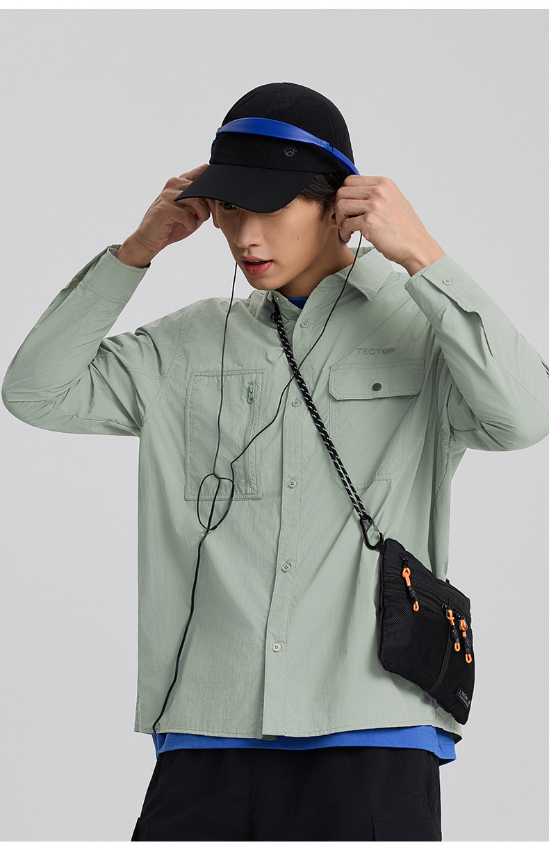 TECTOP Unisex Hiking Long-Sleeve Shirt – UV Protection & Quick-Dry