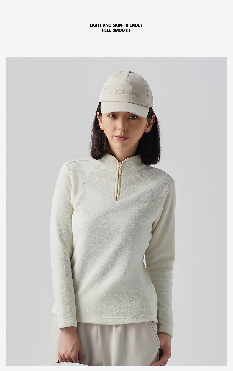 TECTOP Women’s Hiking Half-Zip Fleece Jacket – Warm & Lightweight