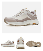 HUMTTO Women’s Low-Cut Hiking Shoes Waterproof & Non-Slip – Milky/Brown