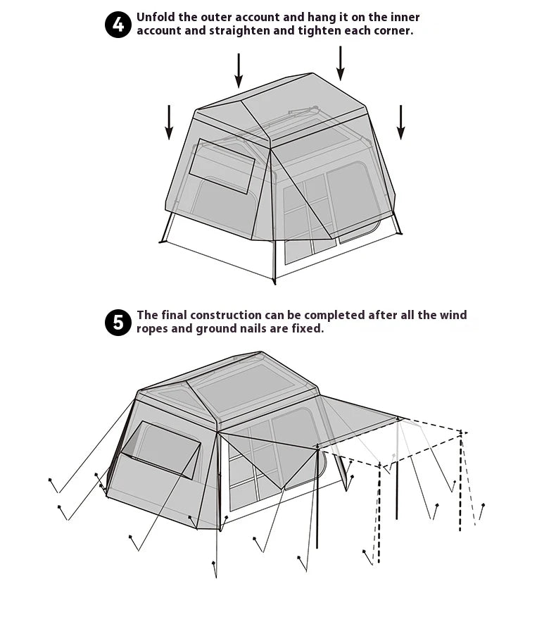 BLACKDOG Yunshe 6.0 Auto Tent – 230CM x 260CM  (4–6 Person)