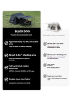 BLACKDOG Yunshe 13 Auto Tent – 395CM × 274CM (4–6 Person)