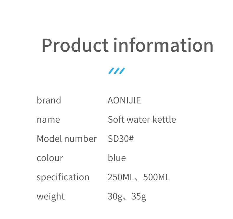 AONIJIE Soft Water Flask 250ml Running Hiking Sports