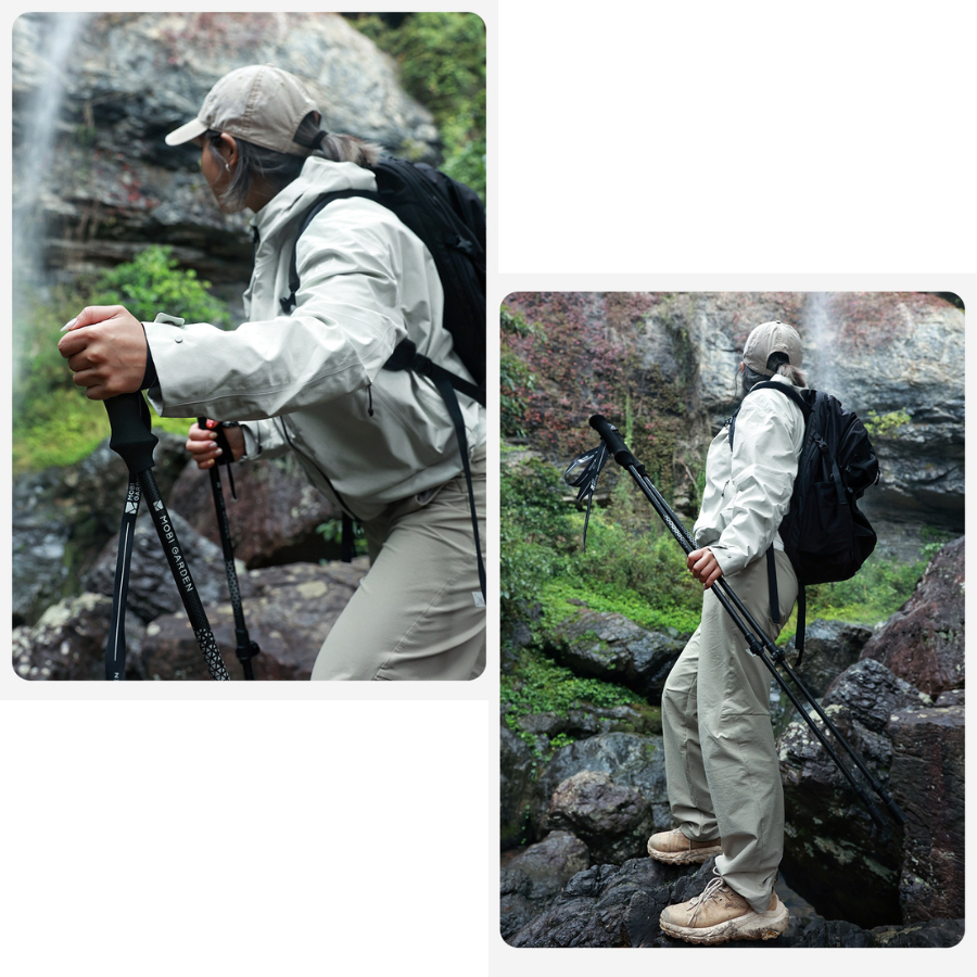 MOBI GARDEN ZT Pole 120 – Ultralight Carbon Fibre Telescopic Trekking Pole (59-120cm)
