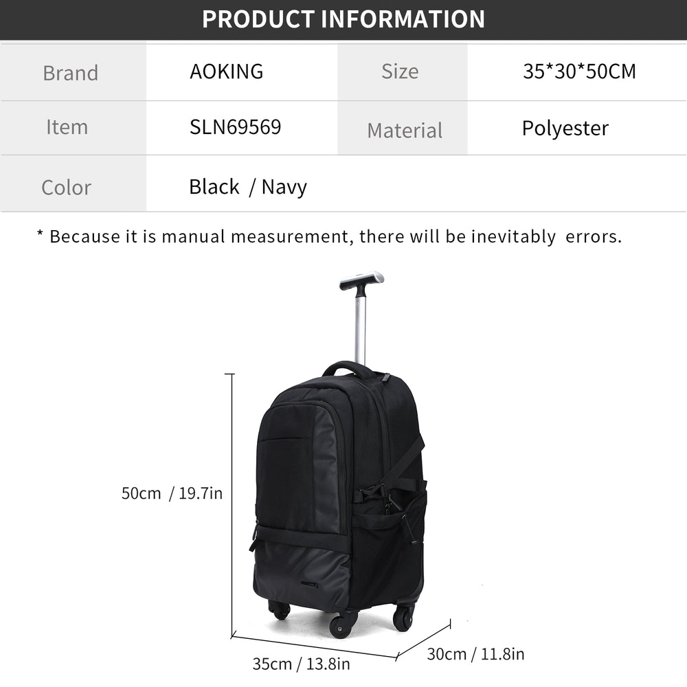 AOKING Rolling Trolley Backpack SLN69569