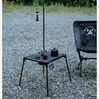 DEFTHIKE Square Camping Table with Light Pole Set