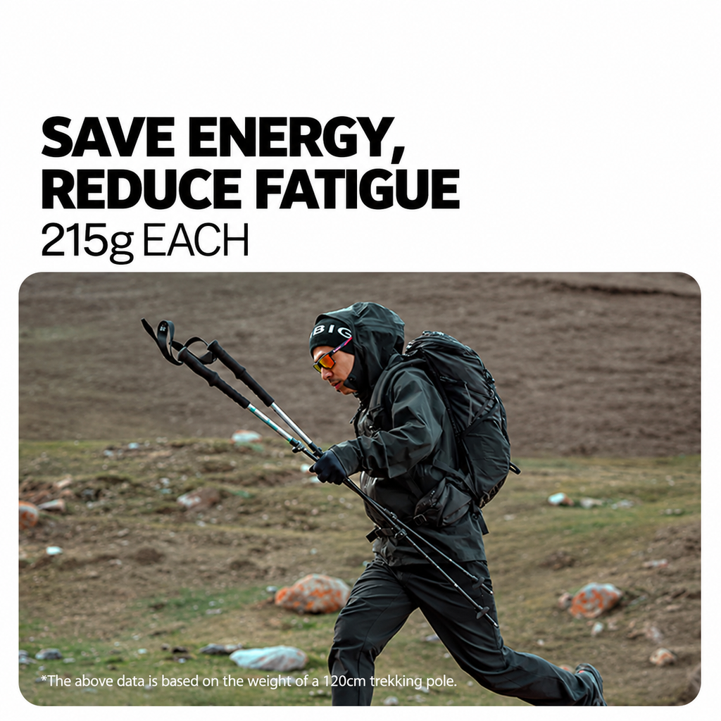 MOBI GARDEN ZT Pole 120 – Aluminum Telescopic with Shock Absorption Trekking Pole (59-120cm)