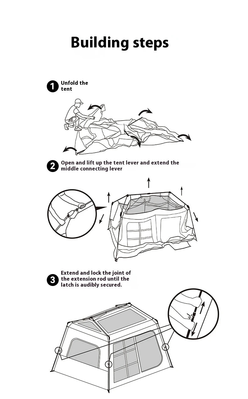 BLACKDOG Yunshe 13 Auto Tent – 395CM × 274CM (4–6 Person)
