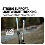 MOBI GARDEN ZT Pole 120 – Aluminum Telescopic with Shock Absorption Trekking Pole (59-120cm)