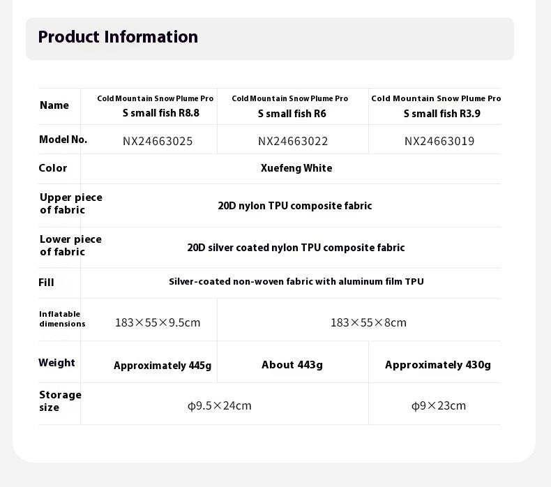 MOBI GARDEN Cold Mountain Pro L R3.9 Envelope Air Mattress
