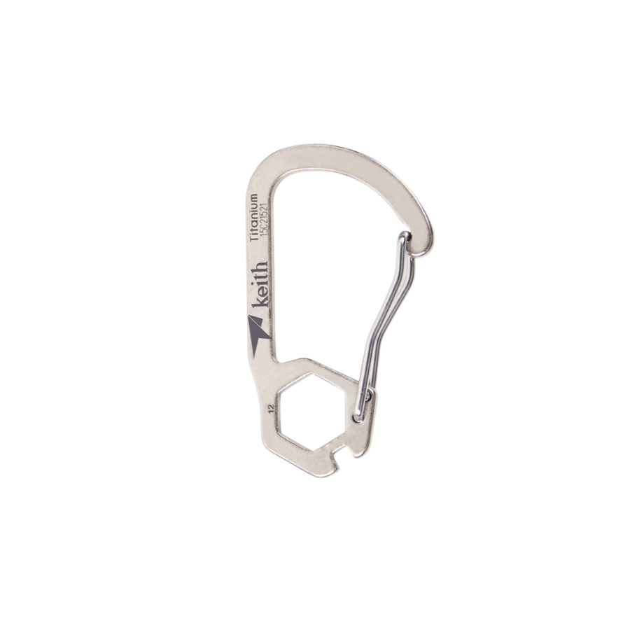 KEITH TITANIUM Carabiner with 12 Hex Bolt Tool Ti1153