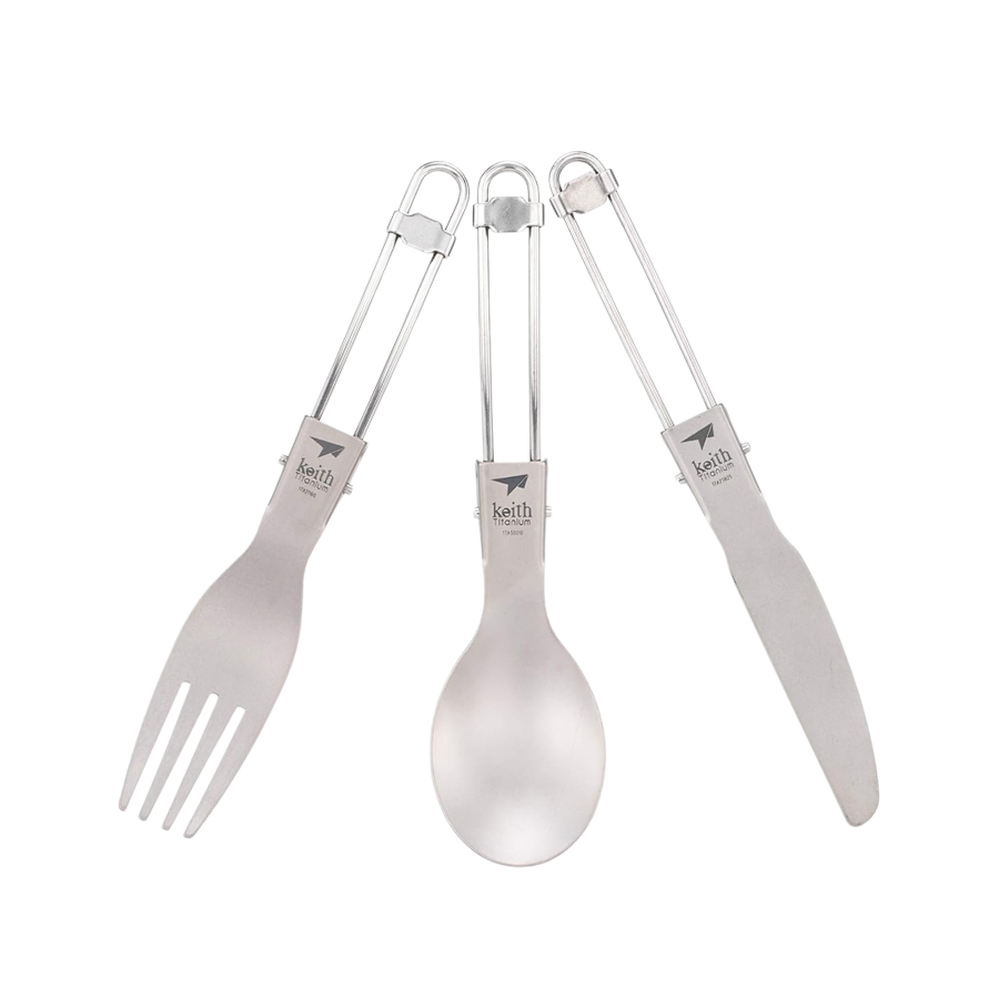 KEITH TITANIUM Foldable Cutlery Set Ti5300