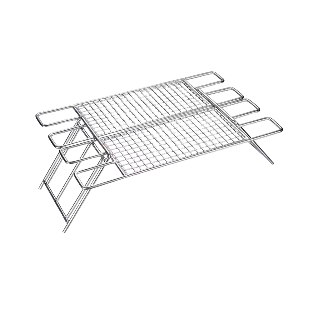 CAMPINGMOON MTG-TSDD Double Bonfire Grill Round Bar Stand D Series