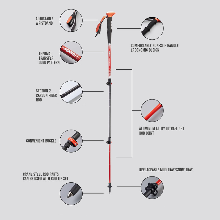 SUNREI Starlight Trekking Pole with Built-in Light