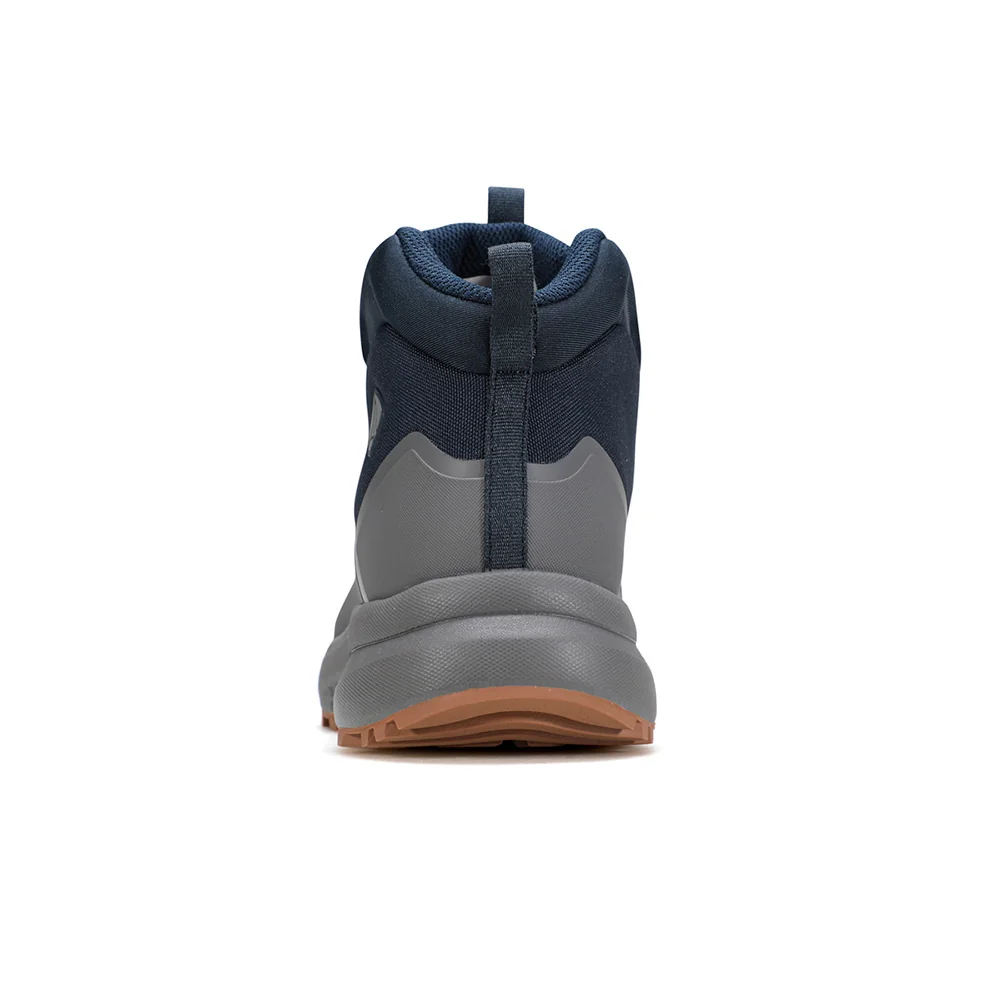HUMTTO Men’s Mid-Cut Hiking Shoes Waterproof & Shock-Absorbing – Dark Blue/Grey