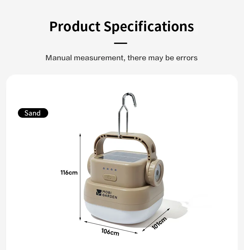 MOBI GARDEN Star Camp Solar Lantern – 400 Lumens