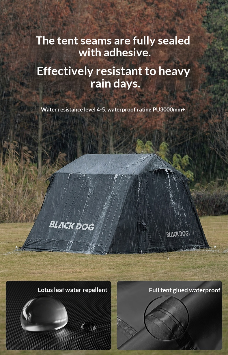 BLACKDOG Mount Haven AIR PRO Inflatable Cabin Tent - 230CM X 260CM (4-5 Person)