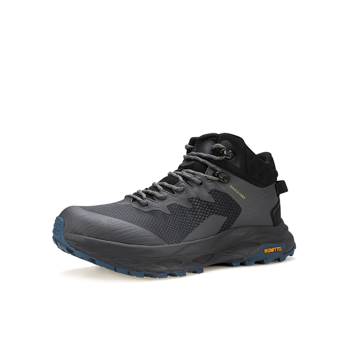 HUMTTO Men’s Mid-Cut Hiking Shoes Waterproof & Durable – Black Grey