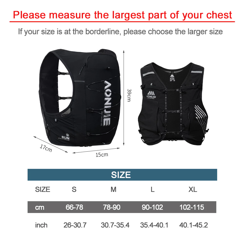 AONIJIE Hydration Vest 10L Trail Running Sports