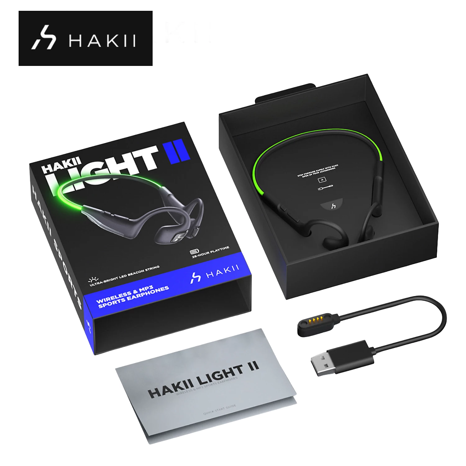 HAKII Light II Wireless MP3 Sports Headphones