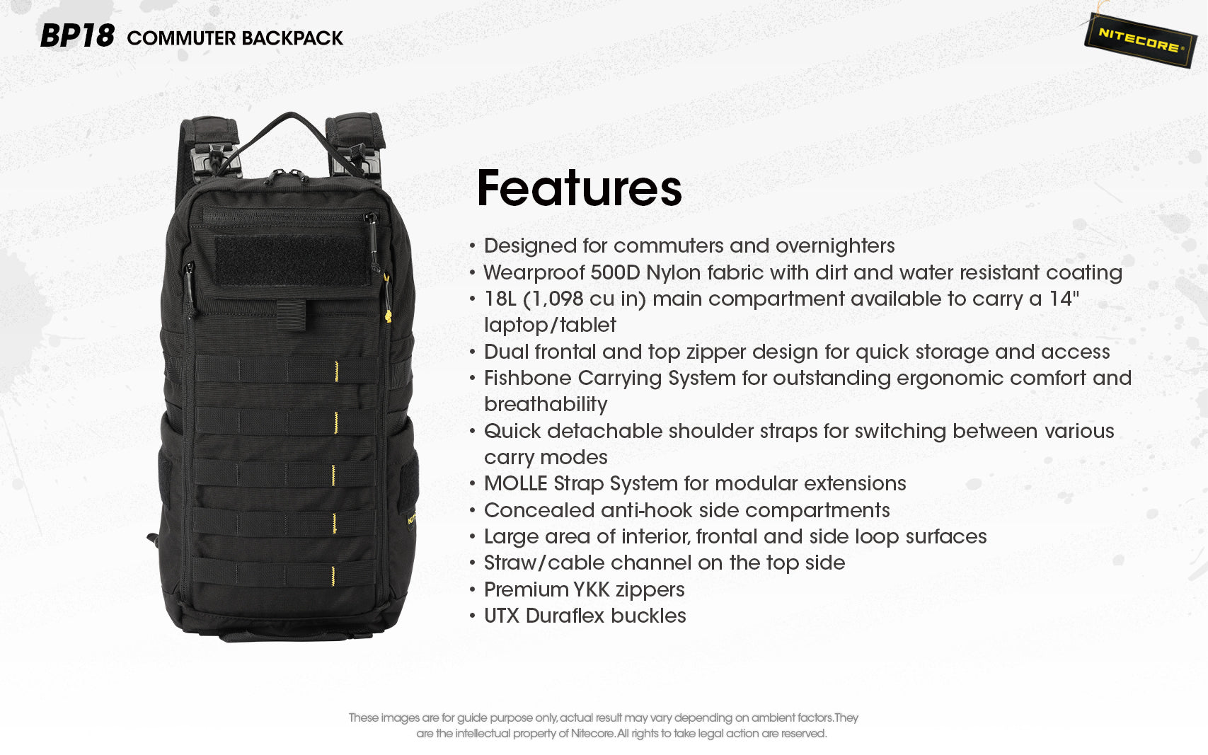 NITECORE BP18 Multi-Purpose Modular Backpack 18L