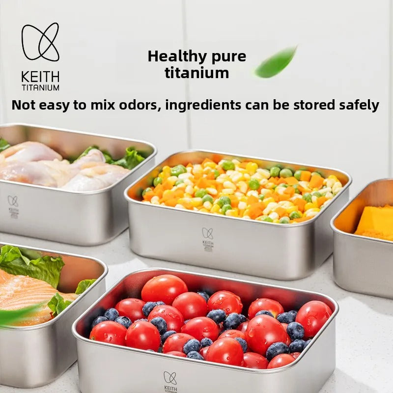 KEITH TITANIUM Storage Container with Glass Lid 800ml Ti5386