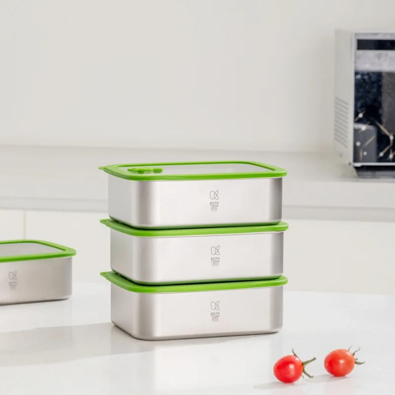 KEITH TITANIUM Storage Container with Glass Lid 800ml Ti5386